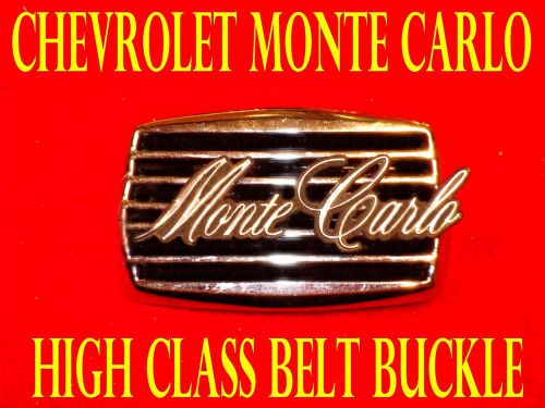 Chevrolet monte carlo rare heavy duty chrome and black belt buckle