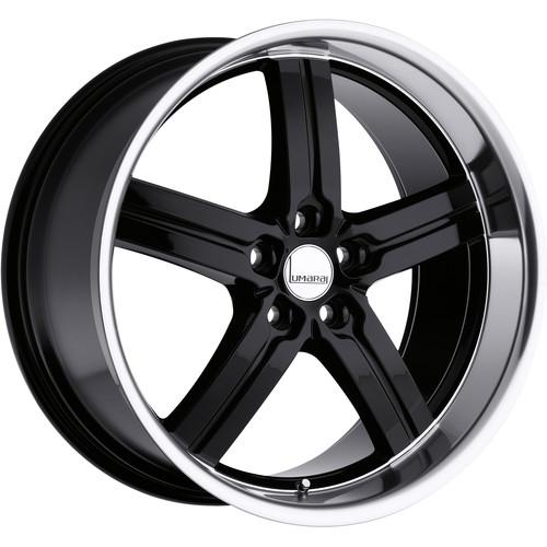 18x8 black lumarai morro wheels 5x120 +31 lexus ls 460 ls 460 awd ls 600h ls hl