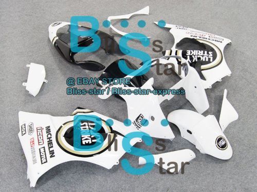 White decals injection fairing plastic kit kawasaki zx-6r 01 00-02 50 a5