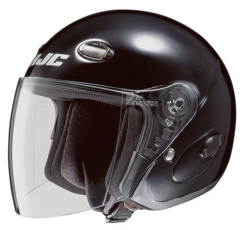 Hjc cl-33 gloss black open-face motorcycle helmet size small