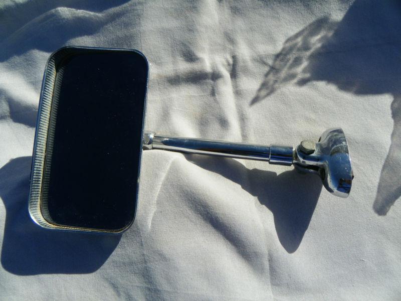 Vintage universal "clamp on" rear view mirror-extendable
