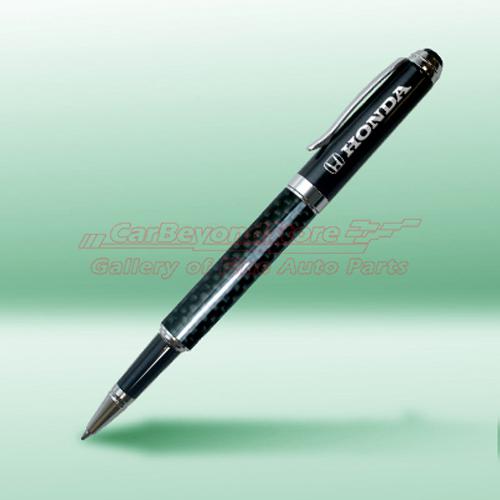 Honda black real carbon fiber detachable cap rollerball pen, + free gift