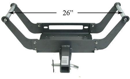 Removable 2" hitch receiver winch mount portable cradle