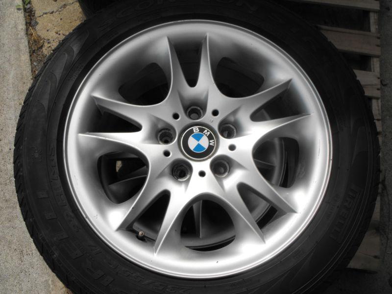 Bmw 17" wheels with pirelli tires  set of 4