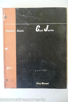 Cummins diesel c & j engine series shop manual - 1967 usa 
