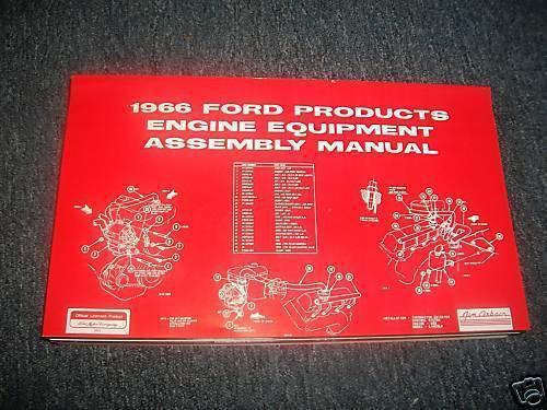 1966 ford 289 352 390 427 428 engine assembly manual
