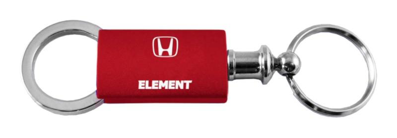 Honda element red anodized aluminum valet keychain / key fob engraved in usa ge