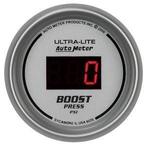 Autometer 2-1/16in. boost; 0-60 psi; digital silver