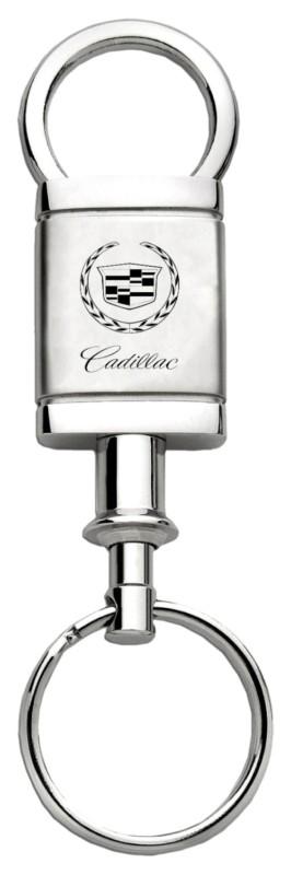 Cadillac satin-chrome valet keychain / key fob engraved in usa genuine