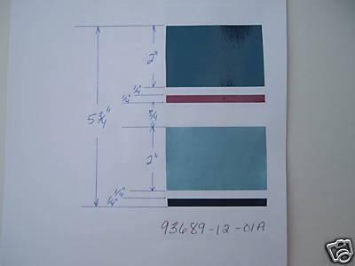 5 3/4 blue red  metallic sticker pinstripe 93689-12-01a