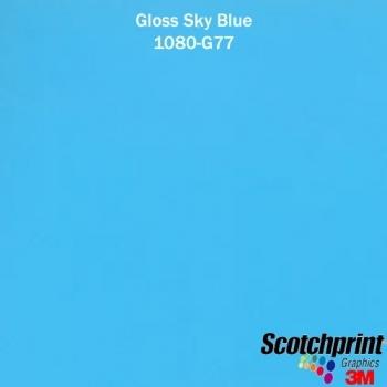 3m 1080 gloss sky blue vinyl car wrap roll - 2in x 3in sample