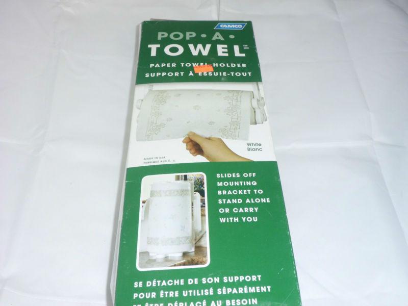 Camco pop-a-towel white paper towel holder #57111