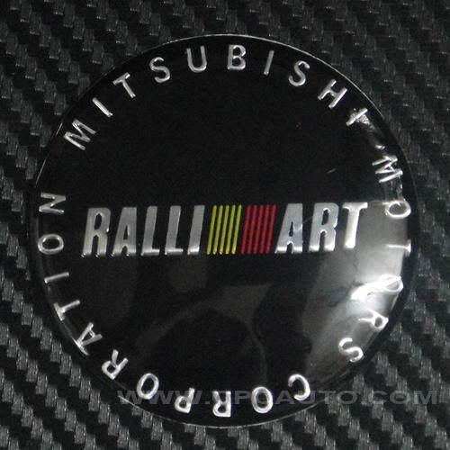 Car truck wheel badge emblem sticker ralliart for mitsubishi lancer ex 4pcs set