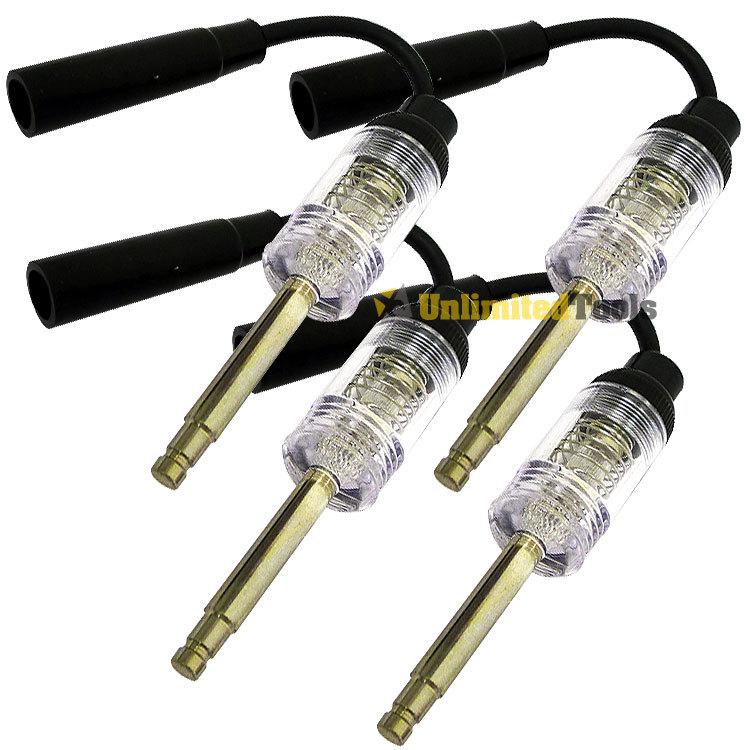 Set of (4) in-line ignition spark plug checker tester diagnose tuner finder tool