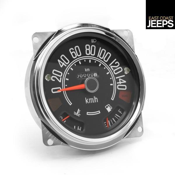 17205.03 omix-ada speedometer cluster, 0-140 kph, 80-86 jeep cj models, by