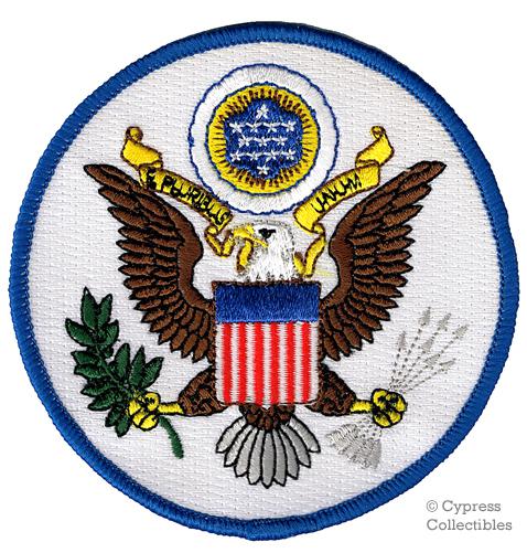 United states great seal patch american eagle biker emblem embroidered iron-on