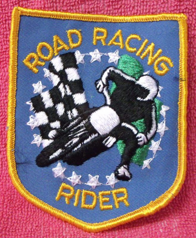 Motorcycle collectibles--"road racing rider"-3 1'2"-patch--new--free shipping! 