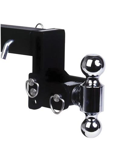 Ts10038b - b&w tow and stow 8" double ball hitch 1-7/8" and 2"