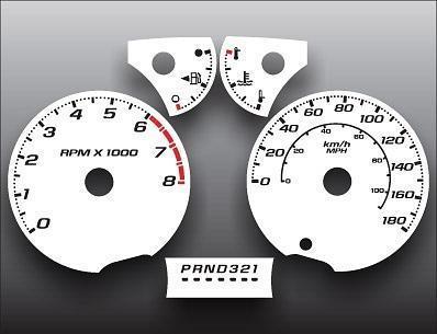 2004-2011 chevrolet colorado metric kph kmh instrument white face gauges 