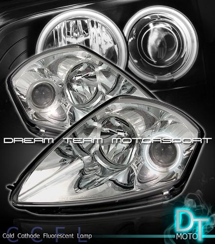 Clear 00-05 mit. eclipse ccfl halo projector headlights lamps lights left+right