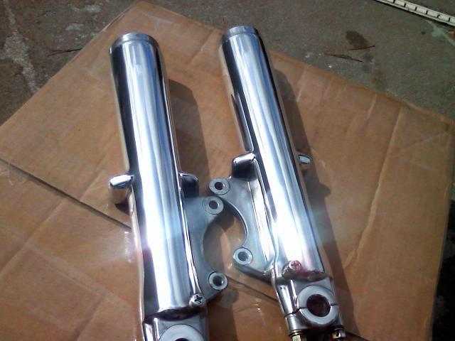  harley polished  sliders dual disc touring up to 1999 front forks lower legs