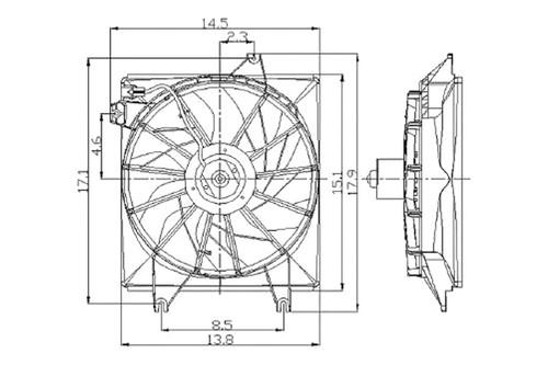 Replace hy3115102 - fits hyundai elantra radiator fan assembly oe style part