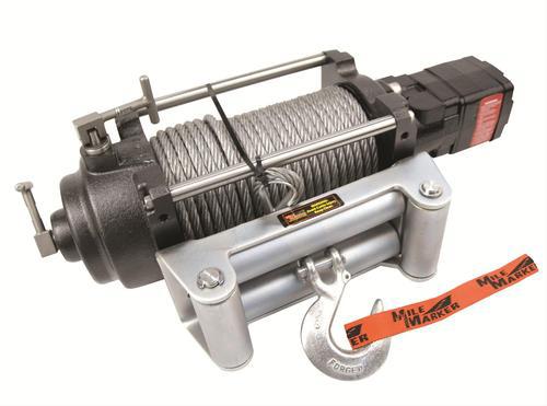 Mile marker hydraulic winch 70-52000c 12000 lbs 3/8"x100' line roller fairlead