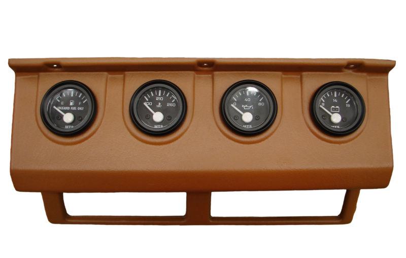1987-1990 new jeep wrangler yj tan dashboard panel assembly with gauges