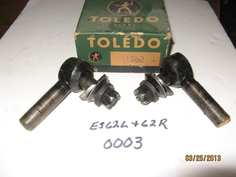 Nos toledo pair es-62l and es-62r tie rod ends nash, graham, willys, jeep, ford 