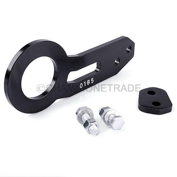 Car truck black rear anodized aluminum cnc tow hook towing hooks for honda ford