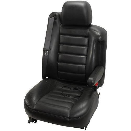 2003-07 hummer h2 rh front black leather passenger seat w/monitor in headrest