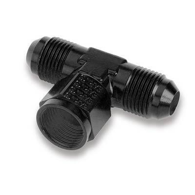 Earl's performance fitting tee adapter ano-tuff aluminum black anodized each