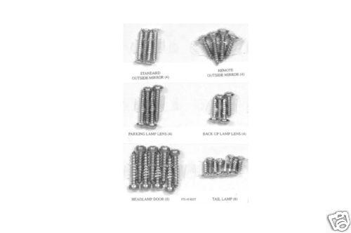1965-66 ford mustang stainless exterior trim screw kit