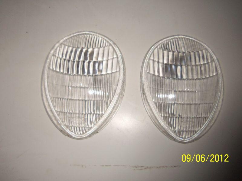 1939 ford car- deluxe headlight lenses  (2) 91a-13060-s