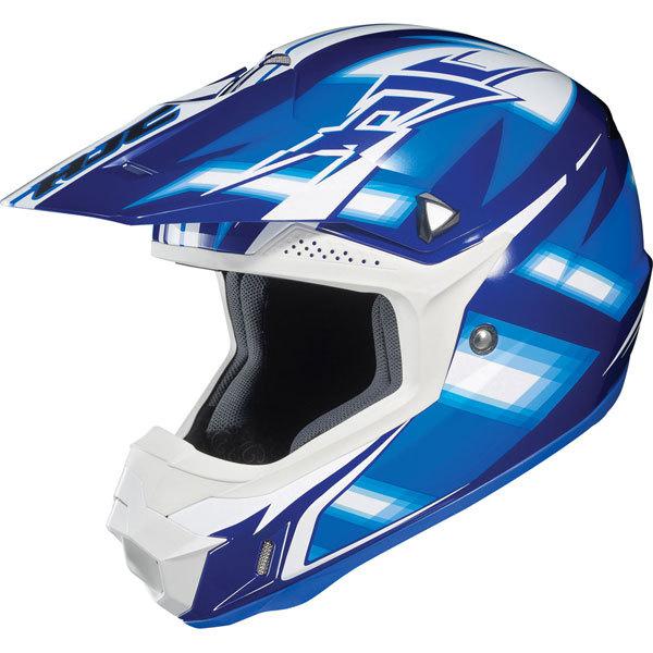 Black/blue/white m hjc cl-x6 spectrum helmet