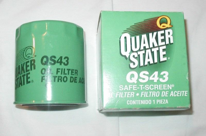 Quaker State Oil Filter Reference Chart