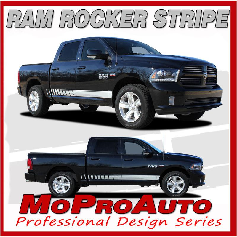 Dodge ram lower 2010 rocker panel vinyl graphics decals / 3m pro stripes t15