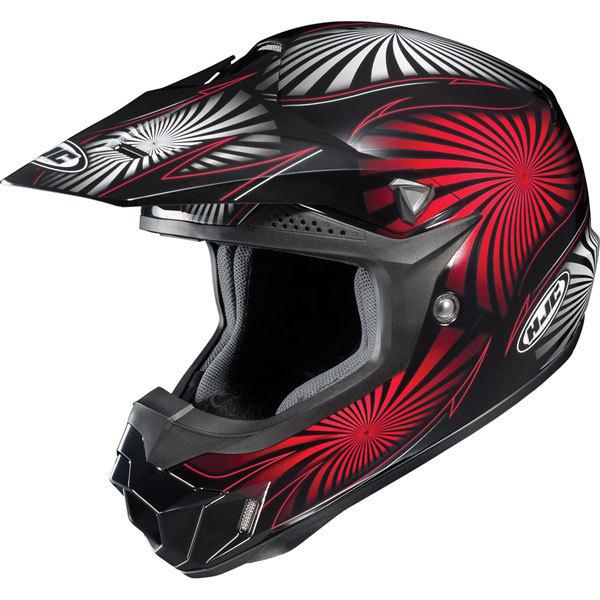Black/red/white m hjc cl-x6 whirl helmet