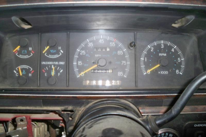 90 91 ford f150 speedometer head only mph w/overdrive w/trip odometer f083nl