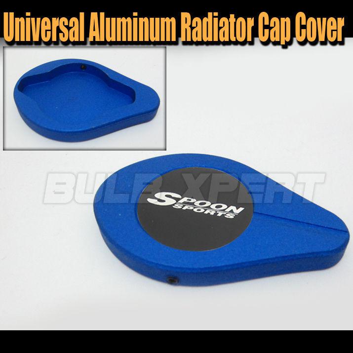 Universal jdm aluminum anodized blue spoon radiator cap cover