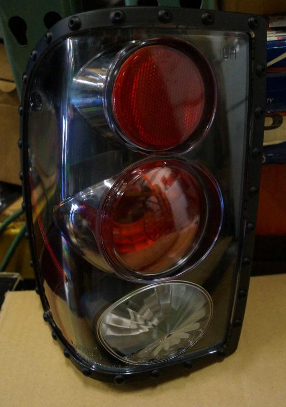 98-00 ford ranger apc euro tail lights - black left + right rear lamps rare