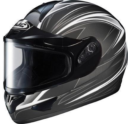 Hjc cl-16sn razz dual lens black snow helmet adult lg large