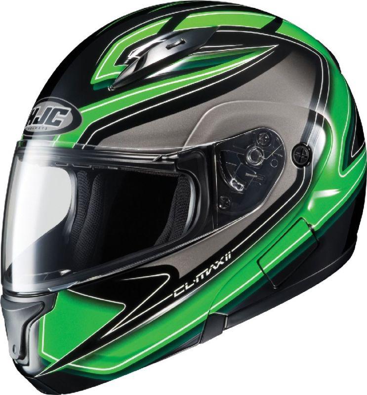 New hjc cl-max ii 2 zader mc-4 green motorcycle helmet xs extra small xsm xsml