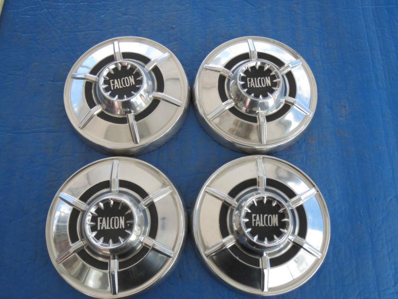 Set of 4 used 1964 1965 ford falcon dog dish hubcaps 9.5" sf3