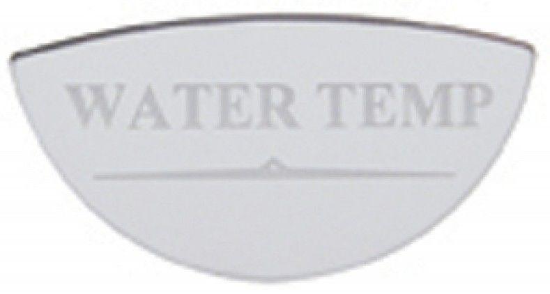 Gauge emblem water temp stainless steel etched block letters for freightliner