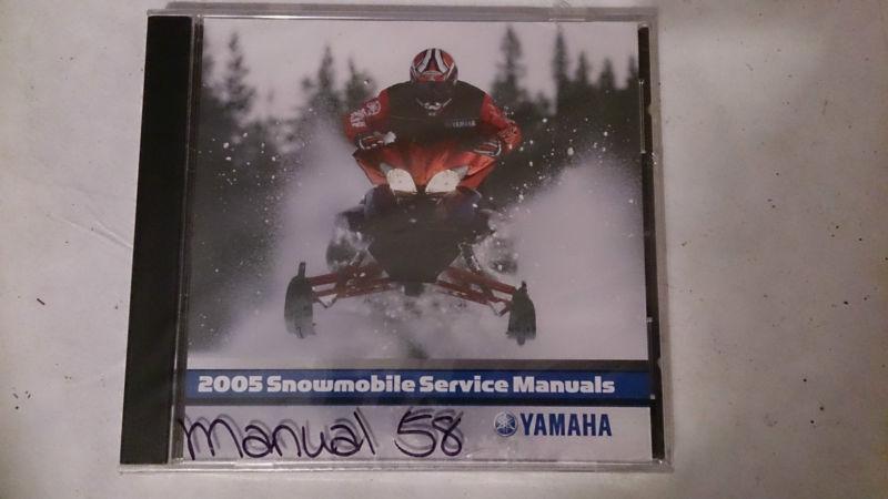 05 yamaha snowmobile pc disc service manual *new*