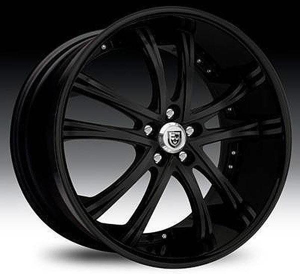 Purchase 20" 22" 24" 26" 28" 30" Lexani LSS55 Black Chrome Wheels