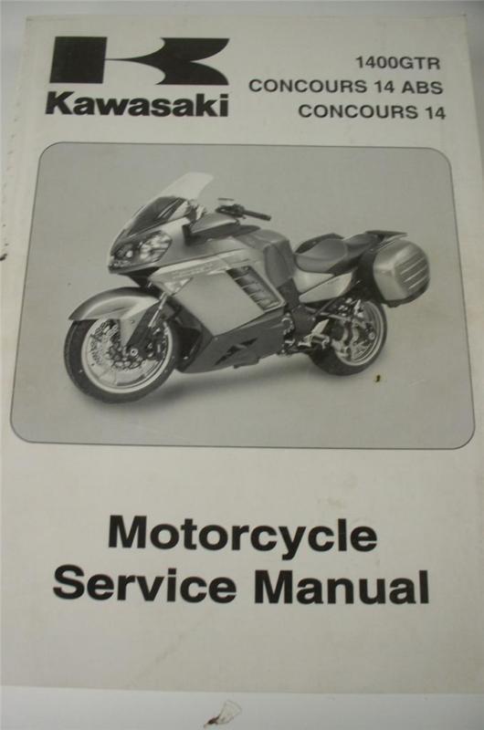 Ao 2008 kawasaki 1400gtr, concours 14 abs, concours 14 motorcycle service manual