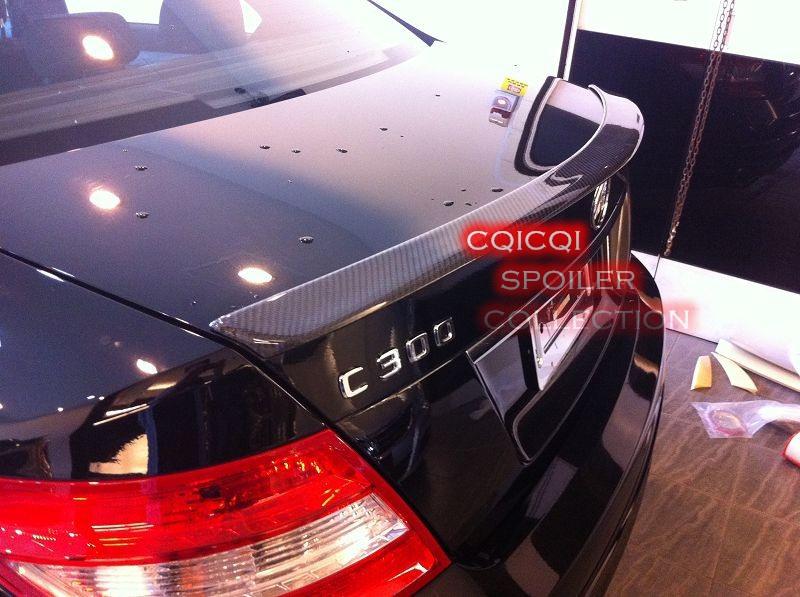 Carbon fiber mercedes benz 08+ w204 c class sedan amg type trunk spoiler ◎