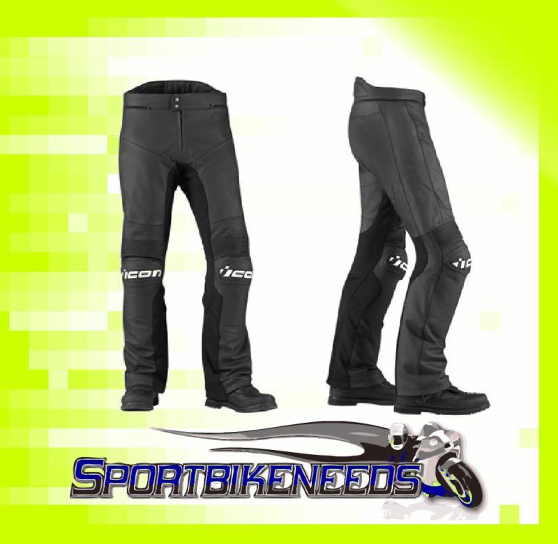 Icon prime overlord pants leather black 40